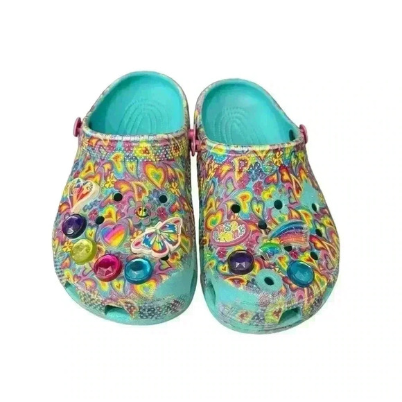 Girls Lisa Frank Crocs- size 1 - Picture 2 of 5